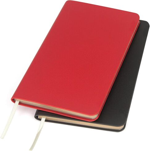 Pocket Notebook Cover - 2 Pack Small Notebook -3.1x5.5 with Lined & Grid Pages, Ultra-Portable Food-Grade Paper, Slim & Soft Design for Travel, Office, School - Perfect for Students, Professionals & Travelers(Light Blue&Light Currant) in Saudi Arabia