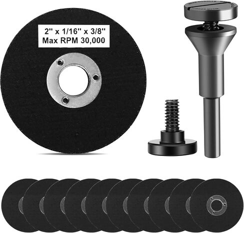 SI FANG 10 عبوات 2 بوصة من مطحنة القالب قطع العجلات قرص قطع معدني صغير 2 بوصة × 1/16 بوصة × 3/8 بوصة عجلات قطع أربور لأداة قطع طاحونة الزوايا المعدنية والفولاذ المقاوم للصدأ أداة دوارة ملحق الحفر in Kuwait