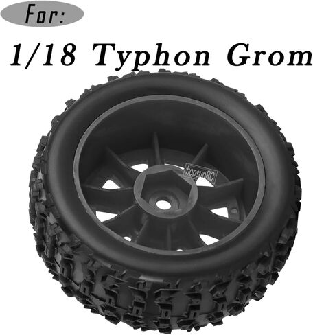 إطارات عجلات RC مسبقًا ل 1/18 سيارة زاحف Typhon Grom RC ، إطارات مطاطية العجلات البلاستيكية قبل العربات العربات ، إطارات الطرق السريعة ، 4 مساءً أبيض in Saudi Arabia