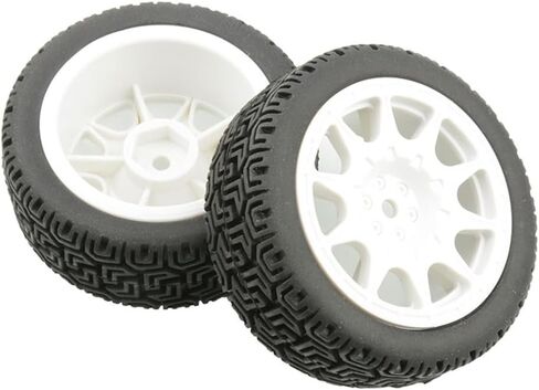 68mm 4 PCS 1/10 Runflat Tire 1.9 inch Rally Tire L001 for 1:10 Tamiya xv02 Maze Tire Lc PTG Off-road 94123 Kyosho FW06 etc. (white) in Saudi Arabia