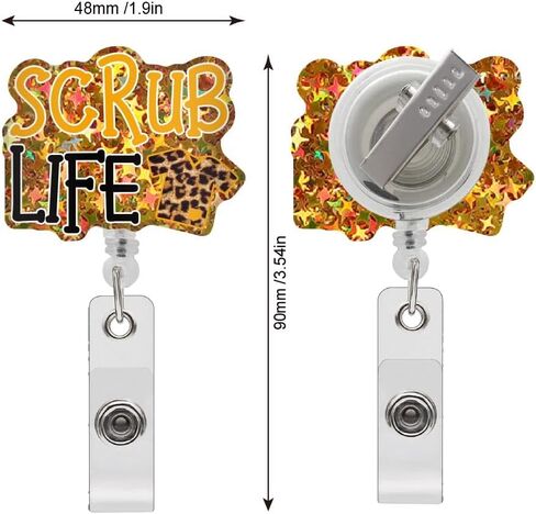 JBKHDTB-4pcs Retractable Badge Reel Holder ID Clip with Rotating Alligator Clip ID Card Holder Gifts in Saudi Arabia