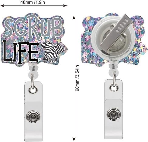 JBKHDTB-4pcs Retractable Badge Reel Holder ID Clip with Rotating Alligator Clip ID Card Holder Gifts in Saudi Arabia