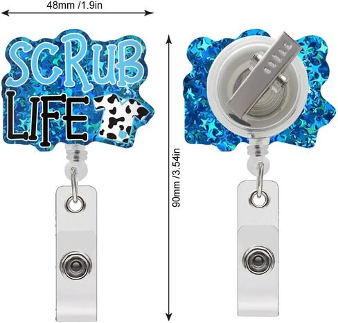 JBKHDTB-4pcs Retractable Badge Reel Holder ID Clip with Rotating Alligator Clip ID Card Holder Gifts in Saudi Arabia