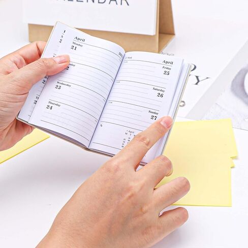 Mogoostry 2025 Pocket Planner Mini Weekly Planner 3 "× 4" Starlight Black Leather 2025 Pocket Notepad Daily Calendar Plannner in Kuwait