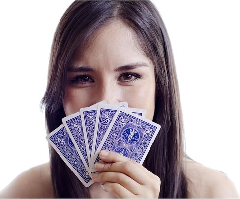 Ted's Sterling Magic Bicycle One Way Force Deck Trick Kit with Bonus Short Cards, Blue Back Hearts (Queen) in Kuwait