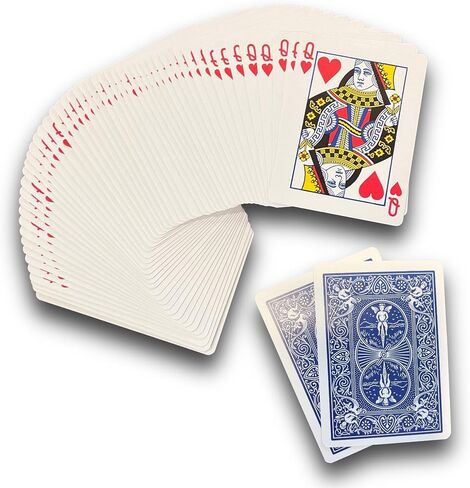 Ted's Sterling Magic Bicycle One Way Force Deck Trick Kit with Bonus Short Cards, Blue Back Hearts (Queen) in Kuwait