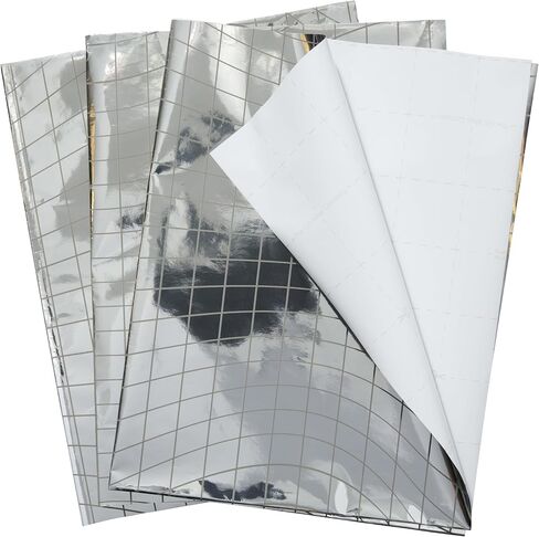 The Gift Wrap Company 58-189265 Disco Ball Flat Gift Wrapping Paper Sheet Set, 30" x 23", Silver, 3 Pieces in Saudi Arabia