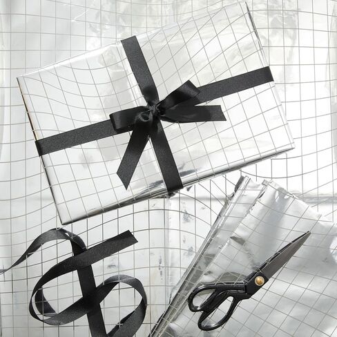 The Gift Wrap Company 58-189265 Disco Ball Flat Gift Wrapping Paper Sheet Set, 30" x 23", Silver, 3 Pieces in Saudi Arabia