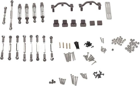 HAPIDIVIDA RC CAR UPGRADE KIT ، ترقية قطع الغيار صدمات سبيكة الألومنيوم APSORBER RC CARS ROD KIT لـ WPL C24 C14 C14K C24K RC CAR (OF) in Kuwait