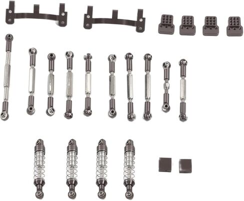 HAPIDIVIDA RC CAR UPGRADE KIT ، ترقية قطع الغيار صدمات سبيكة الألومنيوم APSORBER RC CARS ROD KIT لـ WPL C24 C14 C14K C24K RC CAR (OF) in Kuwait