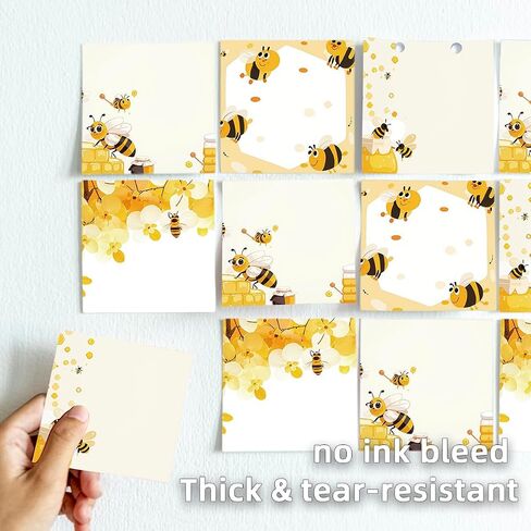 Cute Bee 4 Pack/200 Sheets 3x3in Sticky Notes Set, Adorable Cartoon Memo Pads with High-Adhesive, Reusable Tearable Post it Notes for Journal Planners Office School Home, Bulk Stationery Gift in Saudi Arabia