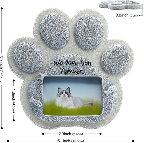 Pet Memorial Gift for Dog or Cats or Another Beloved Pets Companion,Paw/Heart Shaped Loss of Dog Cat Sympathy Gift,Pet Grave Dog Souvenir Gifts, Indoor Display,Outdoor Tombstone (Angel Heart) in Saudi Arabia