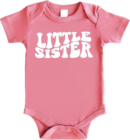 Olive Loves Apple Little Sister Groovy Wavy Bodysuits Sibling Matching Famiy Fun Outfits in Saudi Arabia
