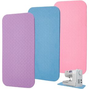 Nbeads 3 PCS Pedal حصيرة ، 3 ألوان آلة الخياطة حصيرة لا حصيرة كاتم الاكتئاب للخياطة بدواسة القدم لتقليل حركة الاهتزاز والانزلاق ، 13.3x6.7x0.23 بوصة