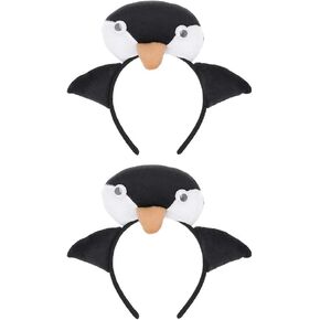 2 PCS PENGUIN رئيس الرأس مضحك COSPLAY COSPLAY CARDERS CARDRESS CARDRESS HIRCORIES PORTOSIONS PORPS for Girls Kids