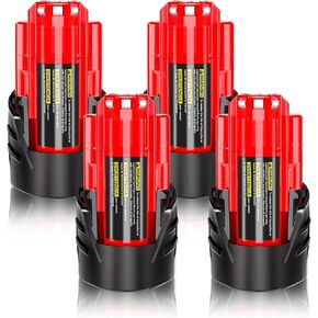 【UPGRADE!】2 Pack 3.0Ah Replacement Battery for Milwaukee M12 Battery 12V Lithium Ion Battery Milwaukee 12V Tools / Heated Jacket 48-11-2420 48-11-2440 48-11-2402 48-11-2411 Cordless Power Tools
