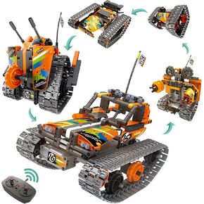 5 في 1 STEM STEM REMOTE CONTROL ATT ، 392PCS COLLES COLLES ERECTOR PROCESTS SET TOYS FAR KIDS AGE 8-12 ، Build A Tank/Robot/AVT DIY Science Educate 6 7 9 10 11 year