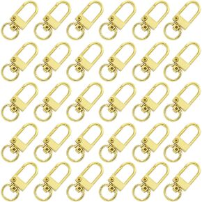30pcs مشابك مخلب جراد البحر المعدنية ، 360 درجة دوار السنانير المفاجئة ، خطافات سلسلة مفاتيح ، مشابك مخلب DIY للمجوهرات ، صنع المحفظ