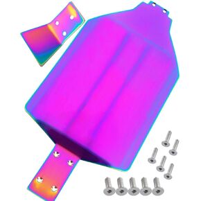 ترقيات RC جزء من صفيحة Skid Armor من الفولاذ المقاوم للصدأ من أجل 1/10 Rustler 4WD 4x4 ، مجموعة لوحة Armor Skid Set.Colour