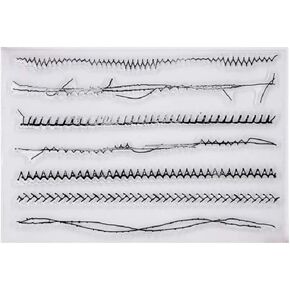 1pc Sewing Thread Line Clear Stamp for Card Making Decoration and Scrapbooking 11x16cm