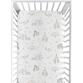 سويت جوجو ديزاينز بوهو لاما بوي جيرل ملاءة سرير للأطفال أو الأطفال الصغار - لون بيج محايد، بني داكن وأبيض بوهيمي جنوب غرب الأزتيك بألوان مائية جبلية الصبار الألبكة الألبكة المزرعة in Kuwait