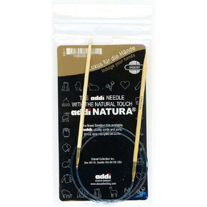 addi Knitting Needle Circular Natura Bamboo Skacel Blue Cord 16 inch (40cm) Size US 04 (3.5mm)