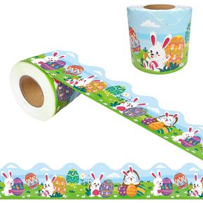 69 قدمًا ، زخارف Board Bulletin Decorations Bunny Bulletin Border Border Bulletin Board Trim For Easter Day Classroom Bulletin Bulletin Decoration Chalkboard Decoration