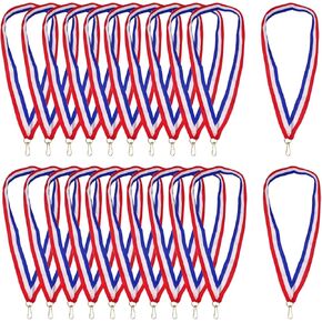 HONBAY 20PCS POLYESTER AND RECK RECK RECK MEDAL LANYARDS WITH SNAP CLIPS FOR CASSION