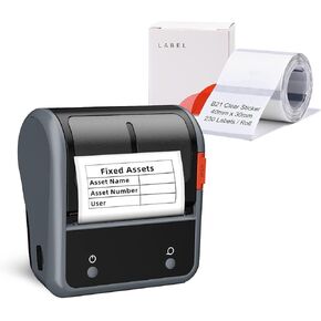NIIMBOT Label Maker Machine B3S Upgrade 3Inch, with 1Pack 70x40mm Label, and 1Pack 40×30 mm Clear Label,Wireless Thermal Label Makers for Clothing, Jewelry, Mailing, Barcode & Small Business