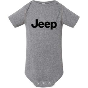 Jeep Baby Triblend Text Cotton Romper For Newborn
