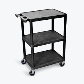 HE34-B Utility Cart - 3 Shelves Structural Foam Plastic