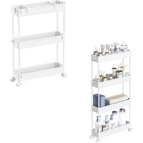 3 Tier Slim Storage cart and 4 Tier Slim Storage cart