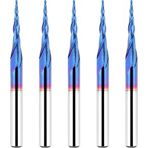 EANOSIC 5PCS Carbide Compression Router Bit Up&Down End Mills 1/8 inch Shank with 1/8 inch Cutter for CNC Mill Machine Wookwork 3D Profile Detail Engraver Carving in Saudi Arabia