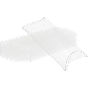 Ttzeze Pillow Favor Favor Boxes ، صناديق وسادة PVC ، صناديق التغليف الصافية ، صناديق التغليف الصافية ، صناديق علاج الحفلات ، صناديق هدايا صغيرة ، 50 PCS صناديق بلاستيكية للهدايا حفل زفاف 14 × 7.5 مم/5.51 × 2.76x0.98 '' '' '