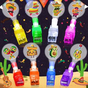 32pcs أصابع إصبع أضواء Cinco de Mayo Party Favors Fiesta Mexican Decorations Goodie Bags Thoughs Bulk Toys for Kids Gownoy Guds في The Dark Cinco de Mayo Party Form