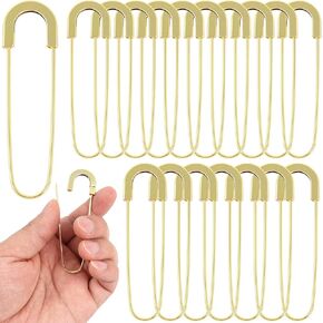 دبابيس أمان كبيرة إضافية 3 بوصة إلى 20 درجة مئوية دبابيس coilless الخياطة دبوس دبوس دبابيس الذهب الذهب دبابيس jumbo للخياطة ، والملابس ، مجوهر