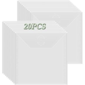 Baofali 50 PCS 6.4x6.4inch Stamp & Die Storage Pockets قابلة للاستمتاع بأكياس ختم بلاستيكية واضحة تخزينها لتخزين الحرف اليدوية لبطاقة الورق DIY.