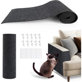 78.7"x15.8"Self-Adhesive Climbing Cat Scratch Protector Pads - Trimmable Furniture Guard for Sofa, Walls & Floors, DIY Cat Tree/Tower/Bed, Replaceable Scratch-Resistant Mats (Beige)