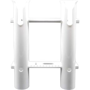 MARINE CITY White Plastic Fishing Tube Flush Mount Rod Holder Rack 3 Link for Marines – Boats – Ships – Yachts – Kayaks (Pack of 1)