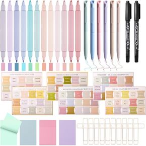 XKDOS BIPLESS STRESS Supplies Kourboy Kiter Kiter Kit for Women و 12 Pastel Bible Highlights and Als No Pleed و 75 Tabs Lagined و 2 Notes and More