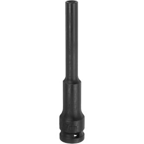 HARFINGTON Deep Thin Wall Impact Socket 12mm Metric 6 Point Socket 1/2" Square Drive 5" Extra Long Phosphated CR-V Steel Industrial Grade Spindle Axle Nut Socket, Black