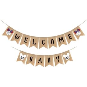 Jack and Sally Welcome Baby Banner