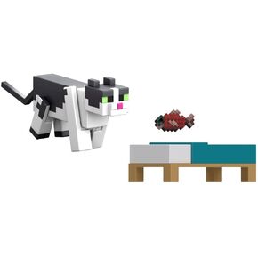 Minecraft 15 عامًا ، شكلت شخصية Jellie Cat ، وسمك السلمون الخام والسرير