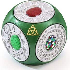 Metal DND Spinner Dice Set, 7 in 1 D&D Dice Spinner with Unique Dragons Egg Relief for Dungeons and Dragons Gifts, Fantasy D&D Tabletop RPG Accessories for DM & Player (Aged Red Copper)