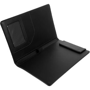 Stobok Magnetic Clipboards ، A5 Small File Bolders Memo Memo Memo Small Server Notepads Board Menual Menuters Clip Board Leather Cash Registers for Restaurant School Black