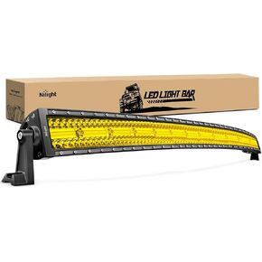 Nilight - 18015C-A LED Light Bar, 52Inch, 783W, 78000LM, Curved Triple Row Flood Spot Combo Beam Off Road Driving Lights for Boat, Trucks, 2 Years Warranty