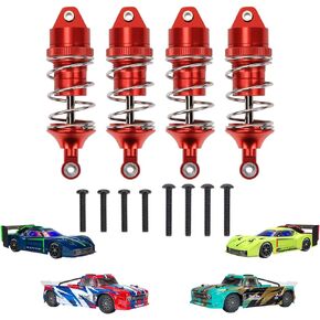 RACWD RC Shocks Absorber 70mm للاختراق Arrma 4x4 570 ميجا ، Vendetta 4x4 3S BLX Pression ، كامل الأمامي الأمامي امتصاص الصدمات المثبط 4PCS لمدة 1/8 3S ARA4215V3 ، ARA4319V3 ، ARA330701 RED