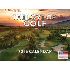 The Love of Golf Calendar 2025 شهرية الحائط التقويم 12 شهرًا | صنعت أمريكية في الولايات المتحدة الأمريكية