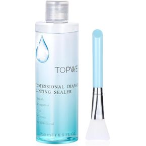 يساعد Diamond Painting Sealer ، Topwey Diamond Art Glue مع قضيب السيليكون على الاحتفاظ بتأثيرك الدائم للماس على الوقايات الفنية الماس ، والألغاز بانوراما ، والحرف (8.8 أوقية)