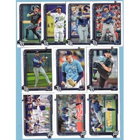 2025 Topps Series 1 Tampa Bay Rays - 10 Cards - Baseball Card Team Set Christopher Morel, Kameron Misner RC,José Caballero
